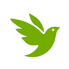 iNaturalist Logo green bird flying